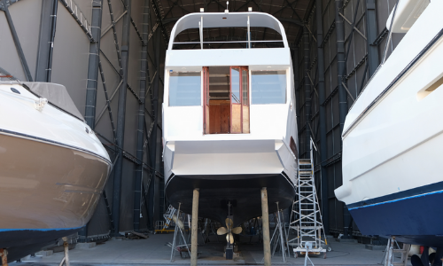 Boat in storage